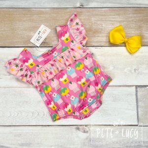 Pete + Lucy Cute as a Cupcake Baby Romper Size 3-6M